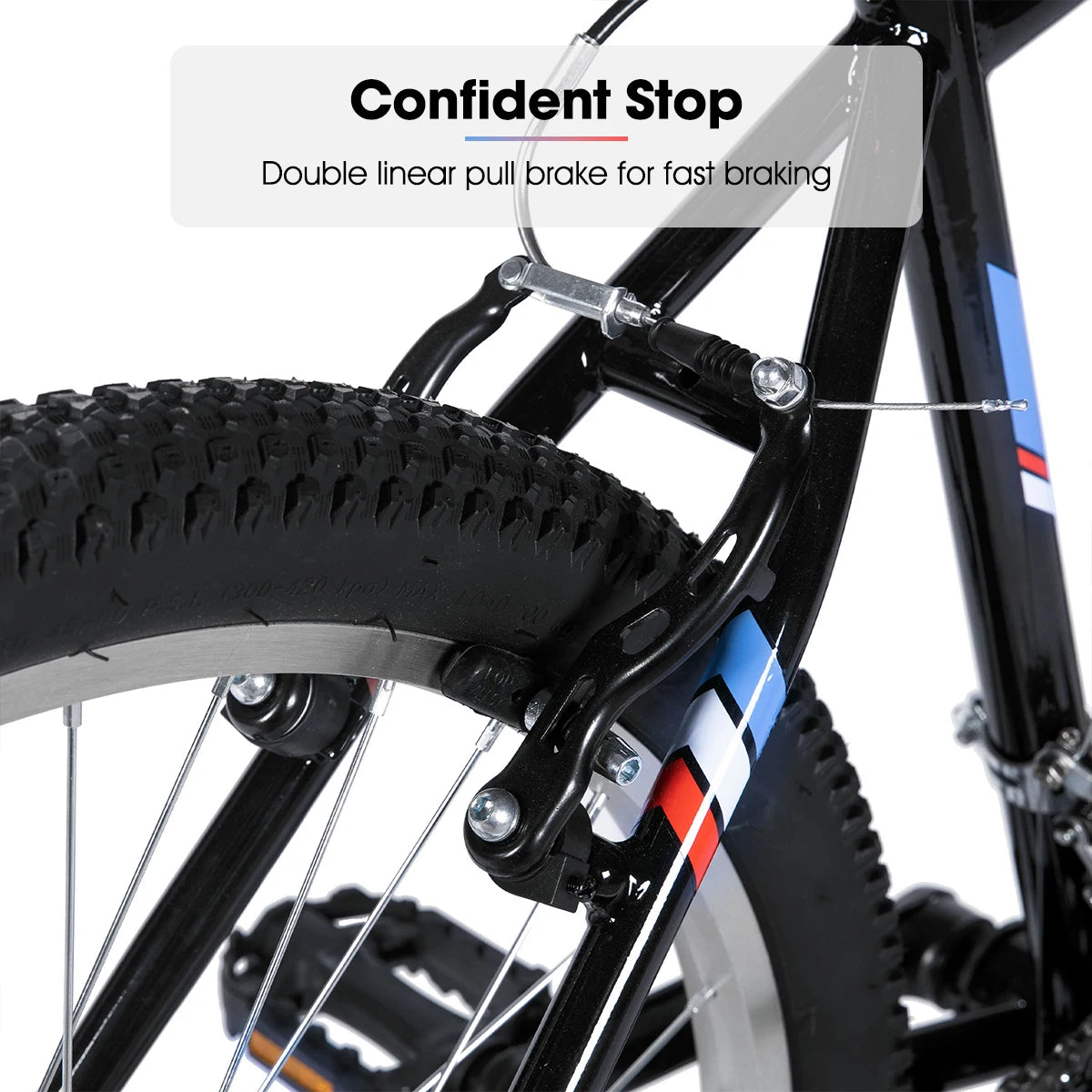 HILAND 18-Speed Mountain Bike Unisex Steel Frame MTB