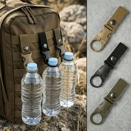 Portable Hiking Water Bottle Carrier Clips With Carabiner Hooks