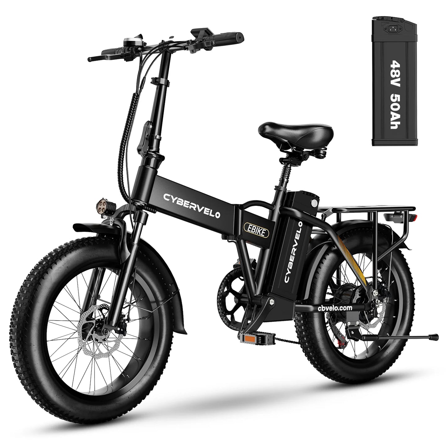 CYBERVELO EK4 Folding Electric Bike 1000W 48V Battery 30 MPH