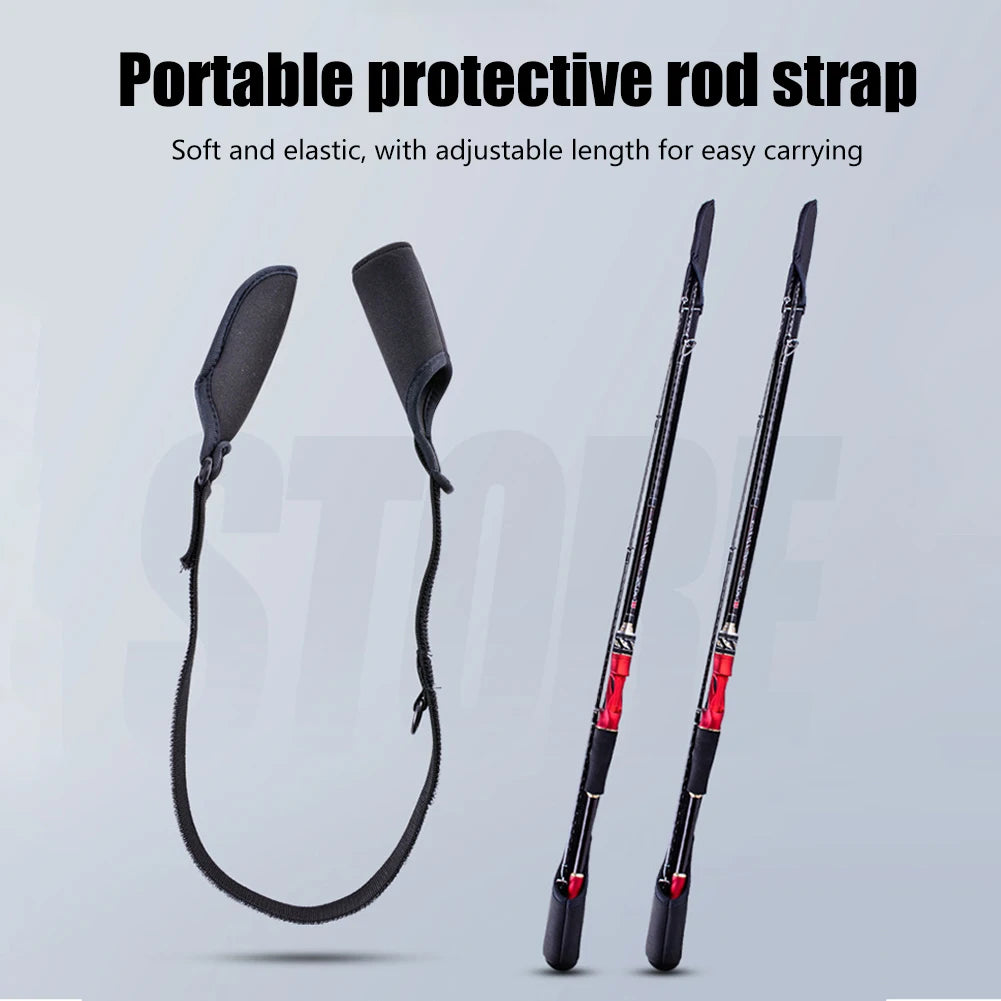 Fishing Rod Protection Sleeves Bundle With Adjustable Straps