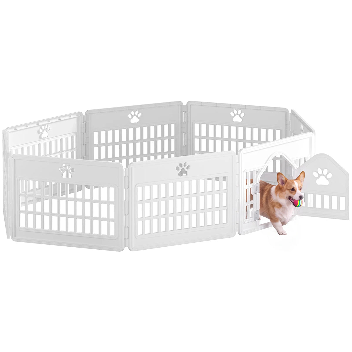 MCQ Expandable Plastic Dog Playpen for Indoor and Outdoor Use