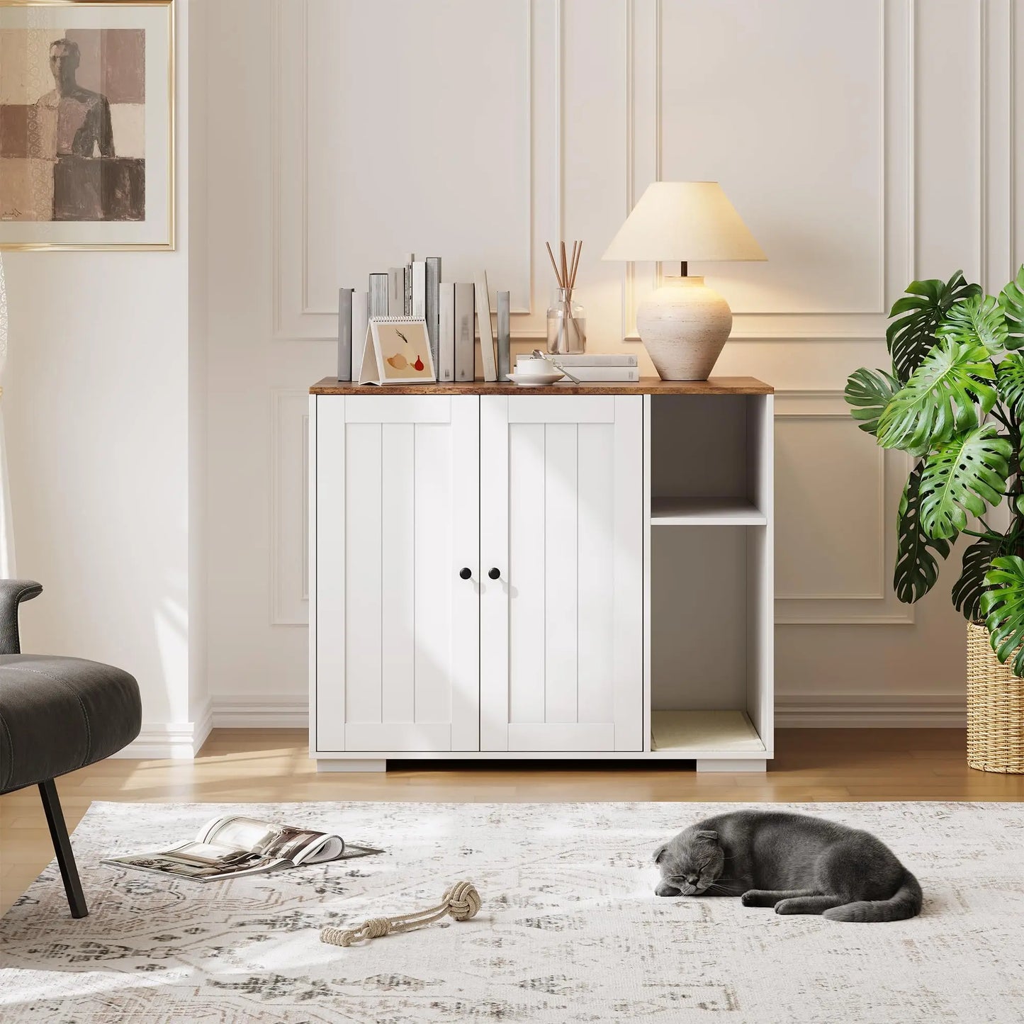 HiMISS Cat Litter Enclosure For Litter Robot 3 And 4