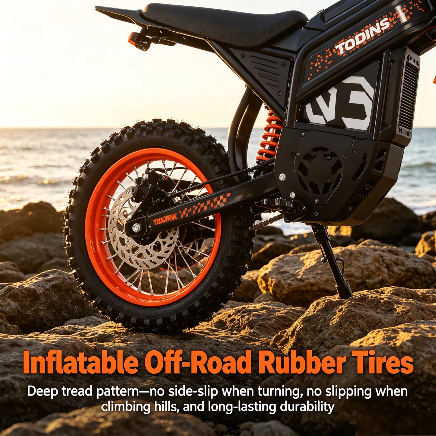 Electric Dirt Bike for Teens Adults, Mid-Drive Motor 3500W Peak, Dirt Bike，Electric Motorcycle 48V23Ah Battery, 50-Mile Range,