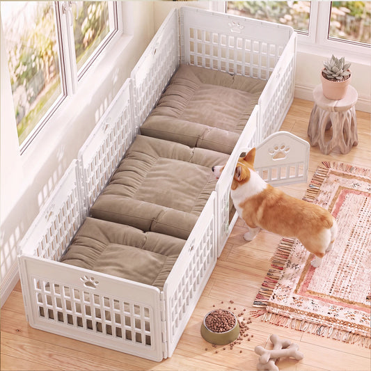MCQ Expandable Plastic Dog Playpen for Indoor and Outdoor Use