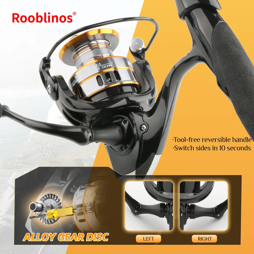 Rooblinos Lure Spinning Fishing Reel Gear Ratio 5 To 1