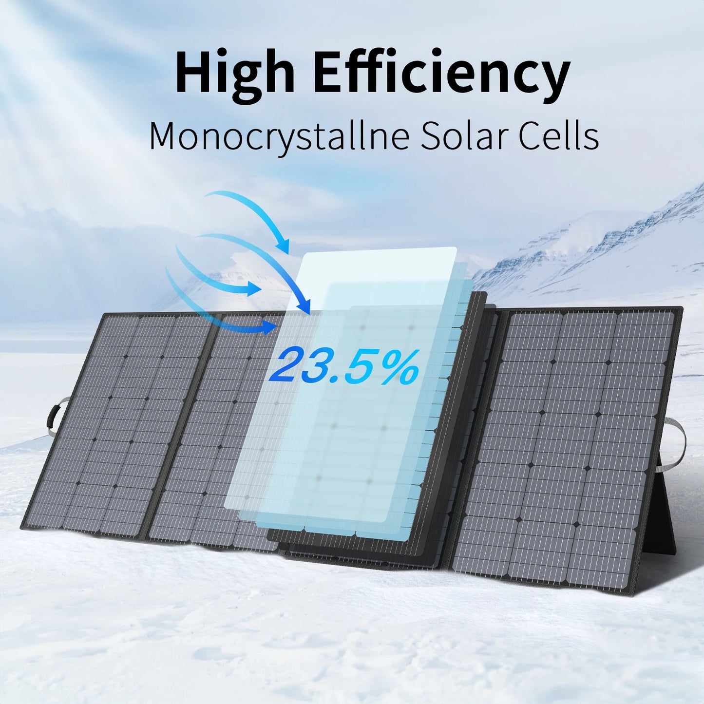 MHPOWOS 400W Portable Solar Panel Power Backup Foldable Charger