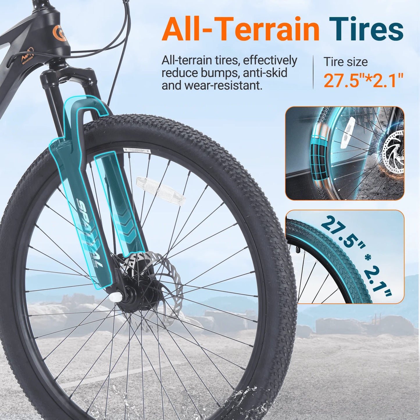 Spatial Magnesium Alloy Mountain Bike Hardtail With Front Suspension