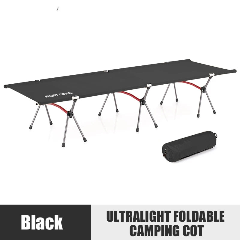 WESTTUNE Portable Folding Bed Ultra Light Aluminum For Camping