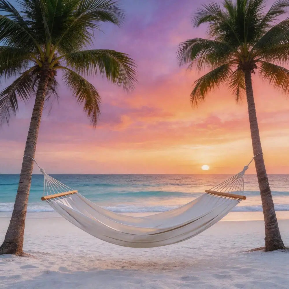 Portable Canvas Hammock With Anti Slip Design For Outdoor Patio