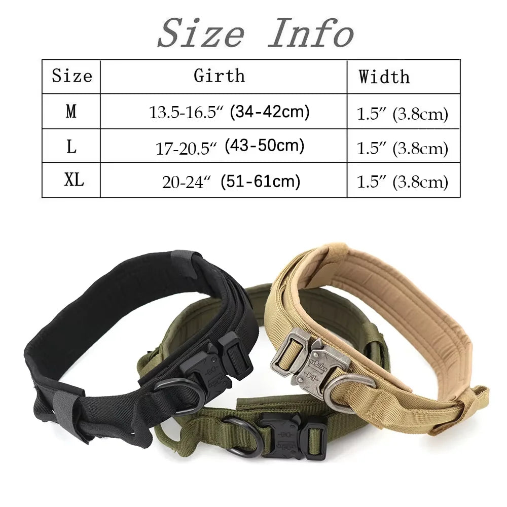 PETRAVEL Tactical Dog Collar And Leash Set With Control Handle