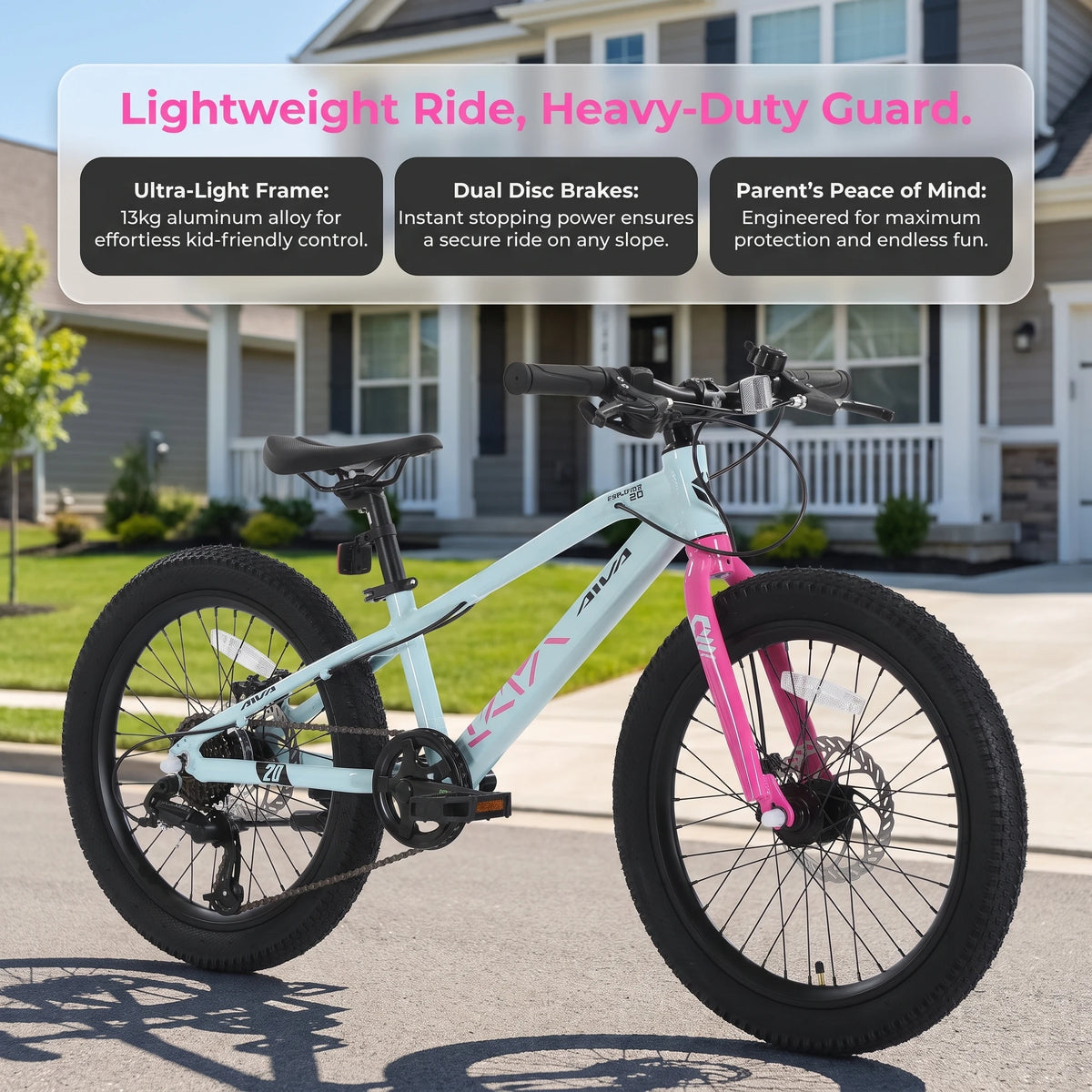 AIVA Kids Bicycle With Seven Speed Gearing And Disc Brakes