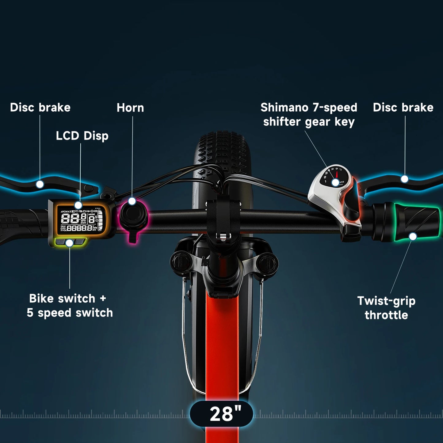 CYBERVELO Mars700 Electric Fat Tire Mountain Bike For Adults