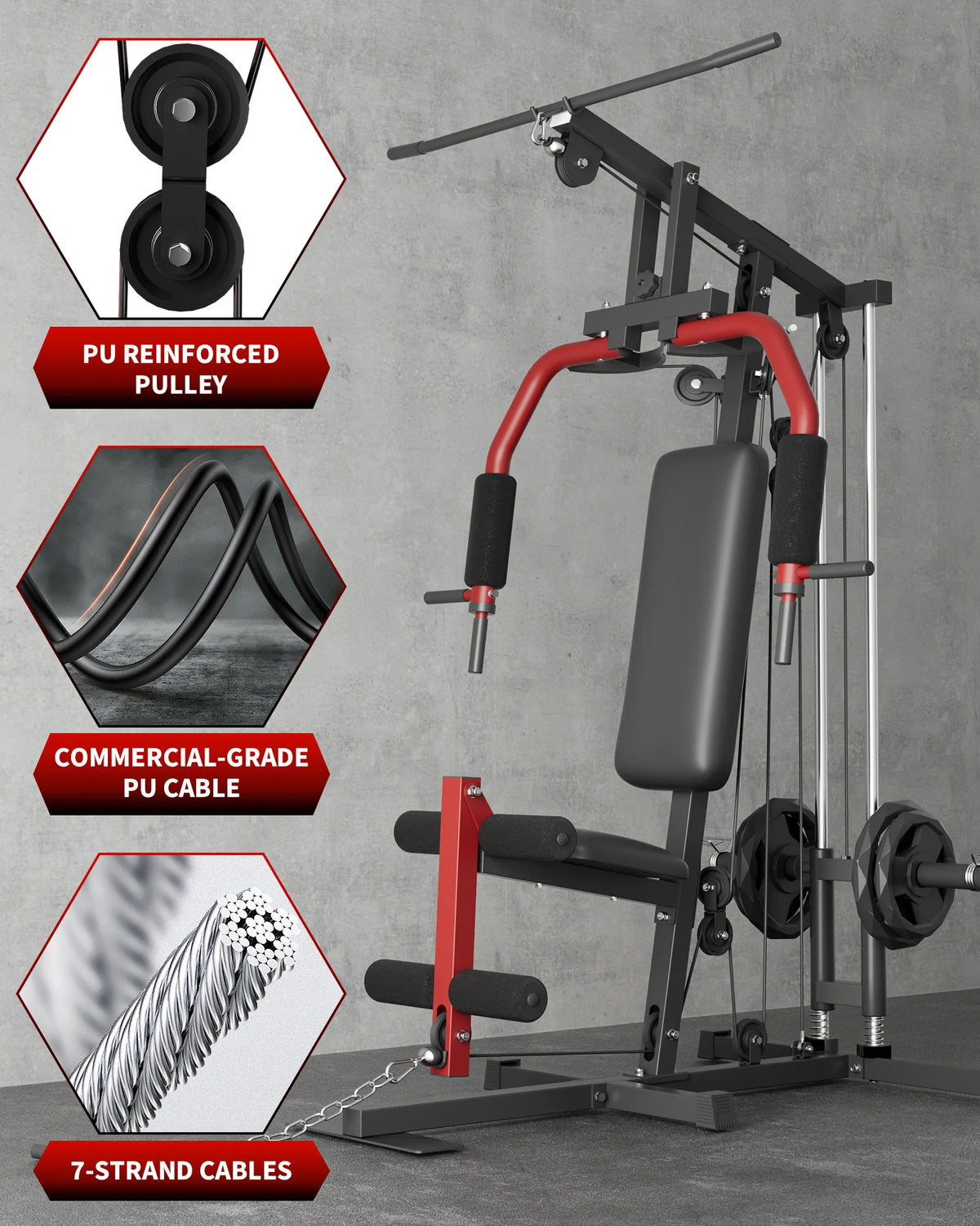 HiMISS Multifunctional Home Gym Machine for Full Body Strength Training