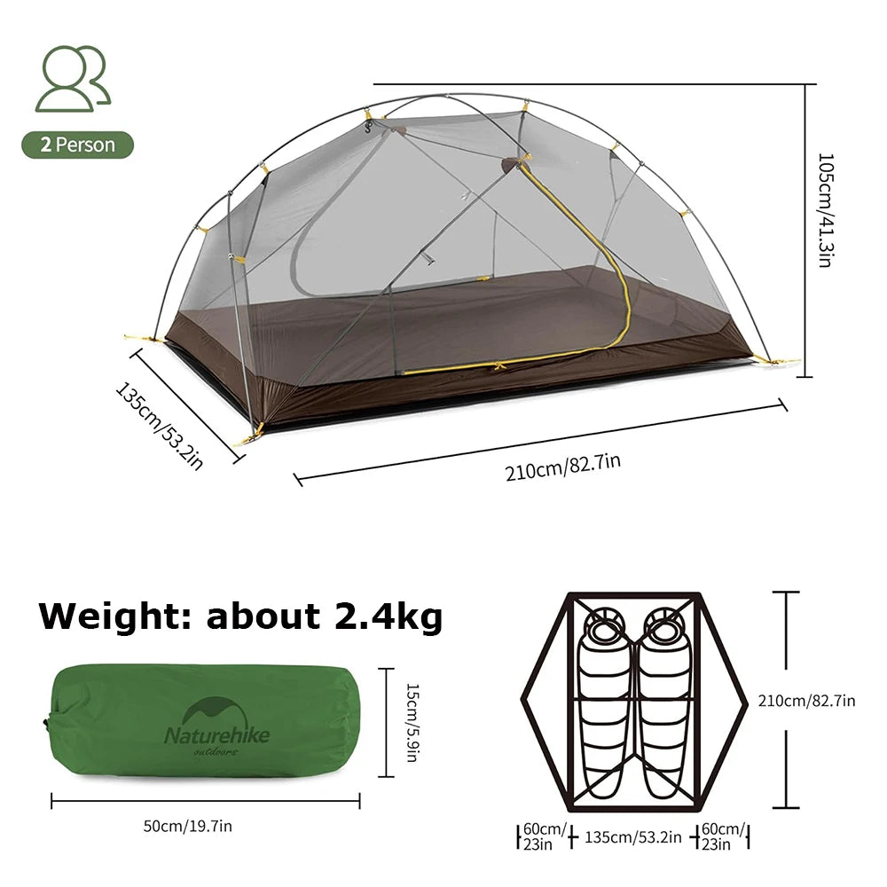 Naturehike Mongar Backpacking Tent Ultralight Waterproof