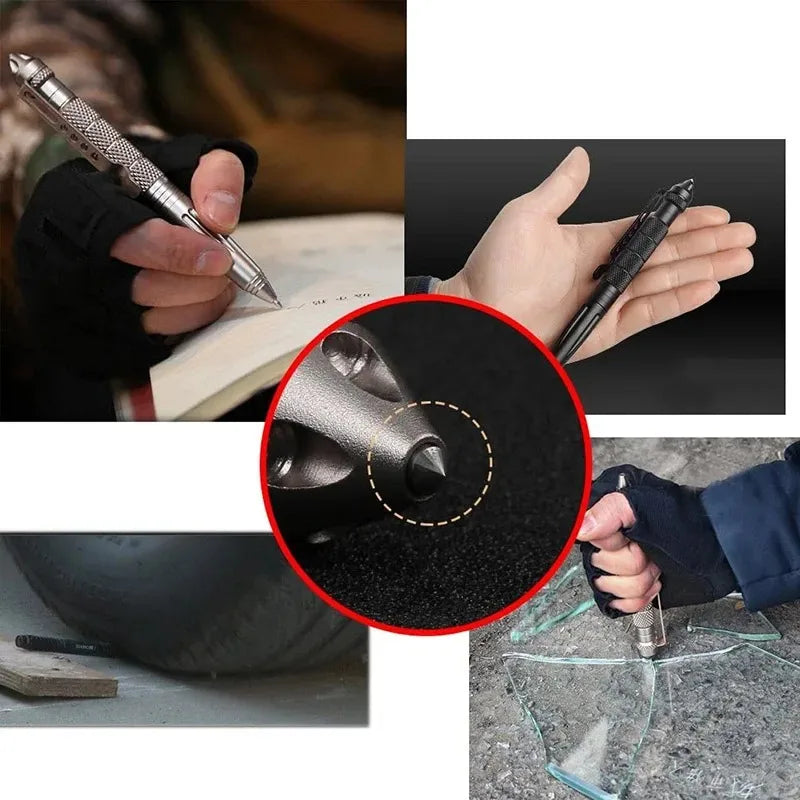 Portable Tactical Pen Self Defense Aviation Aluminum Glass Breaker Multitool