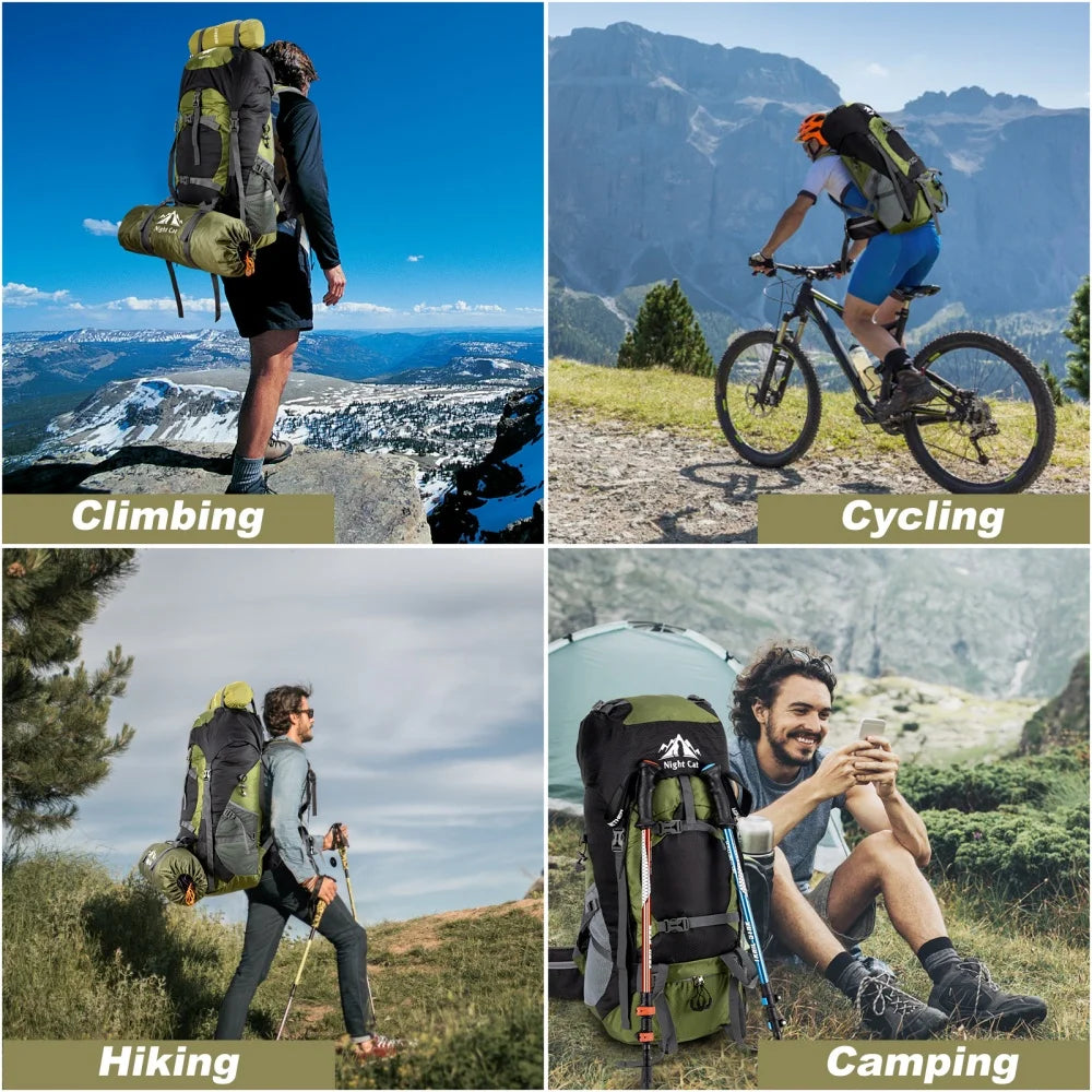 Night Cat Lightweight Waterproof Camping Hiking Backpack