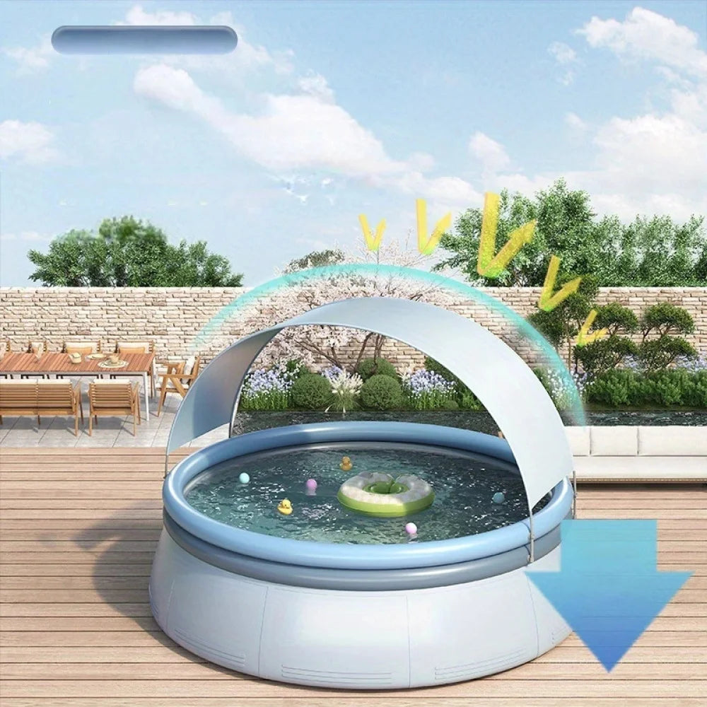 Family Sized Inflatable Swimming Pool For Outdoor Backyard