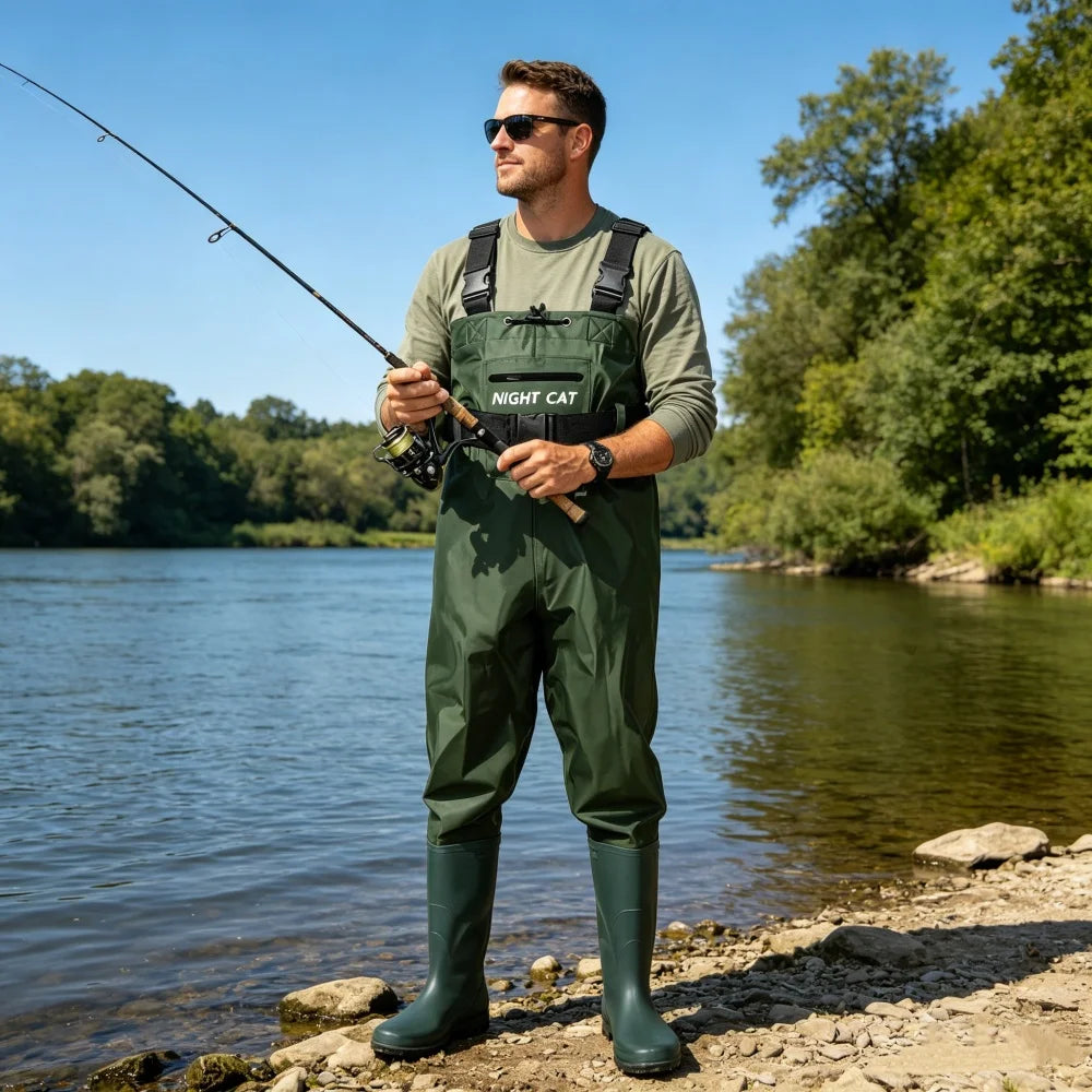 Night Cat Waterproof Chest Wader For Men Women Hunting Farm