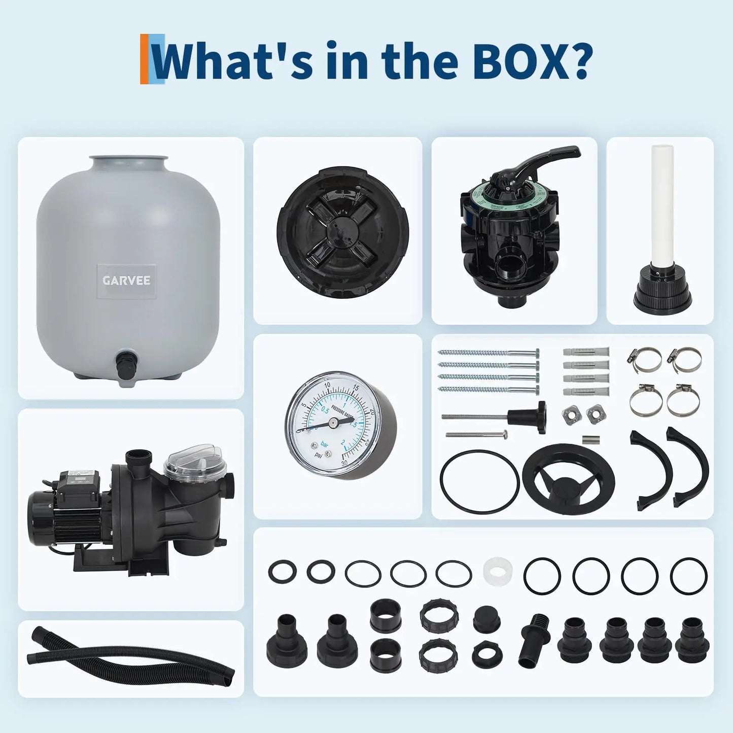 HiMISS Above Ground Pool Sand Filter Pump With Timer