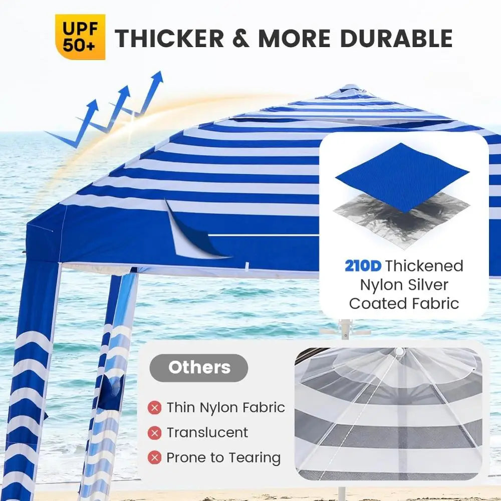 Beach Cabana Sun Shelter With Side Walls Upf 50 Protection