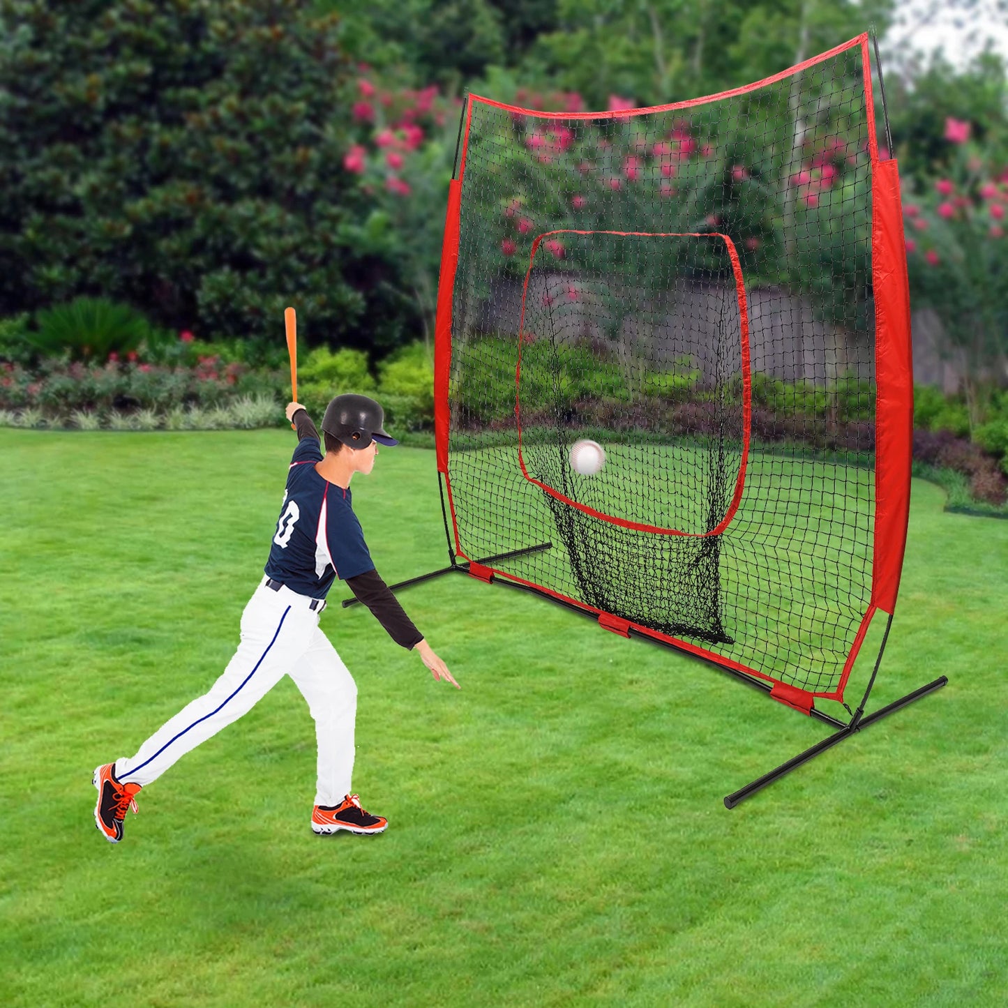 Baseball Softball Hitting Pitching Net With Carry Bag