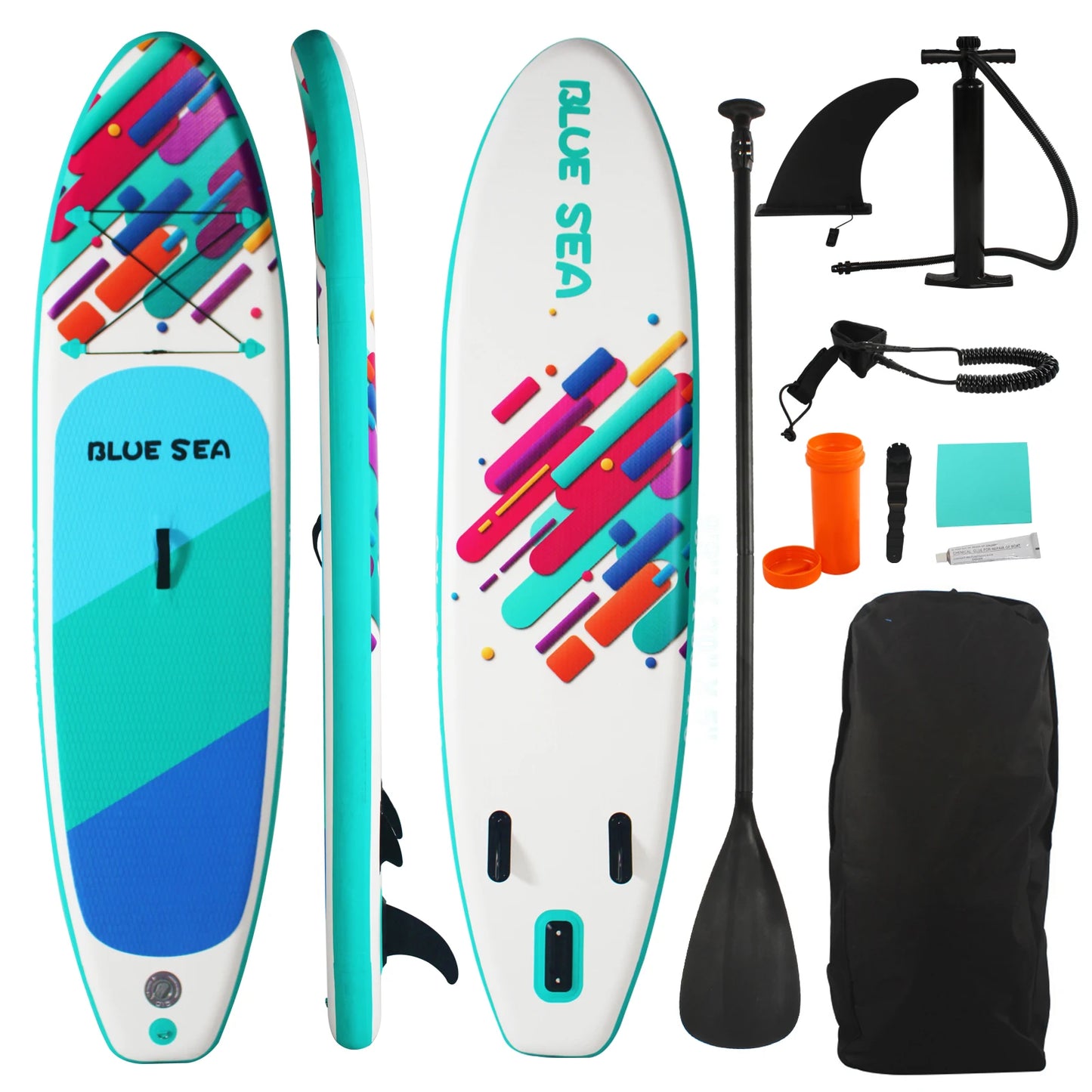 CADALENE Inflatable Stand Up Paddle Board With Anti Slip EVA Deck