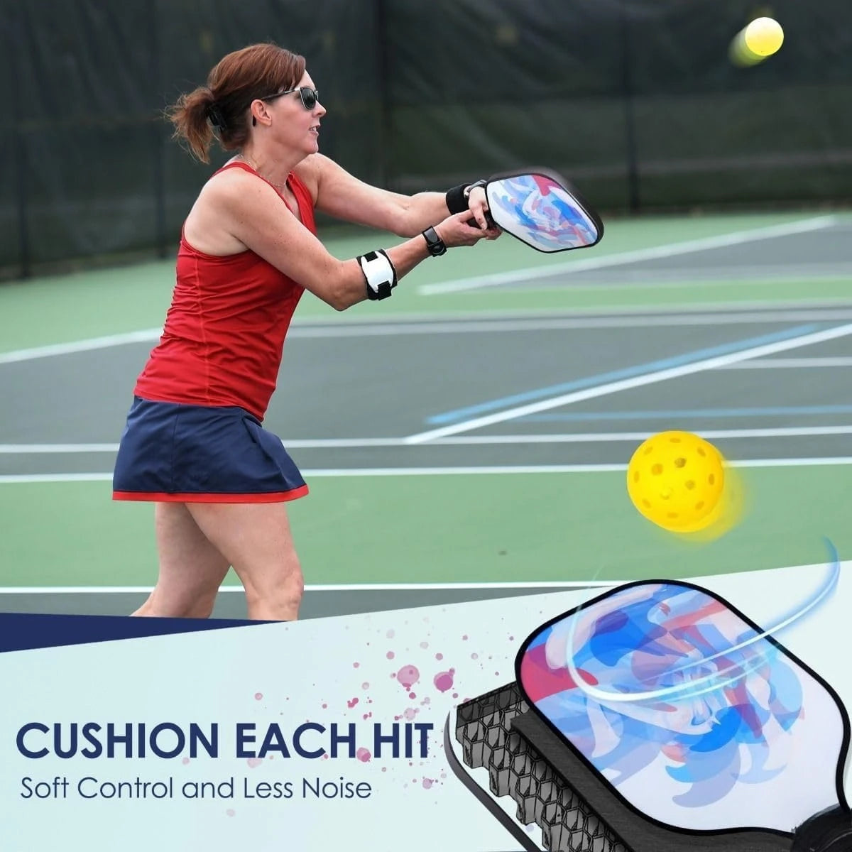 Lightweight Fiberglass Pickleball Paddle Set With Carry Bag