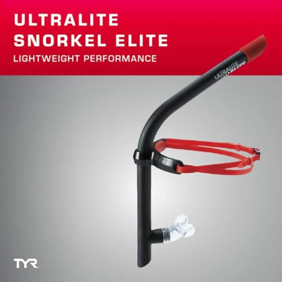 Ultralite Elite Swim Snorkel - Adult Snorkeling Gear for Swimming Training - Ultra-Lightweight and Comfortable for Body Alignme