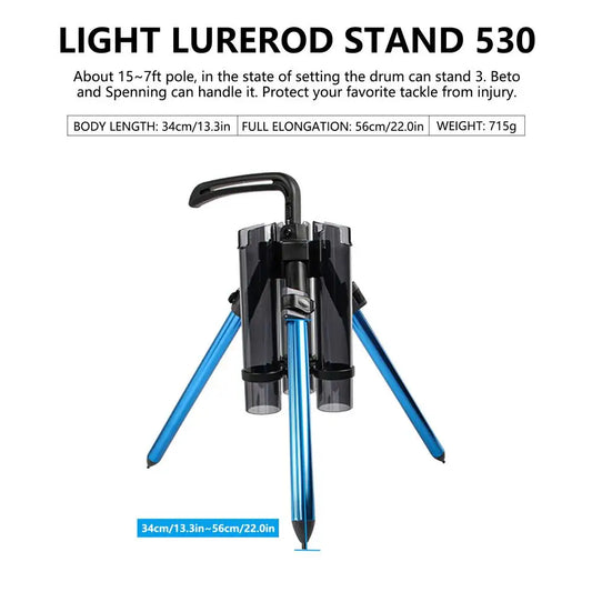 Tripod Fishing Rod Holders Portable Luya Fishing Pole Support Aluminum Alloy 3 Fishing Rods Rack Organizer For Fishing Accessory