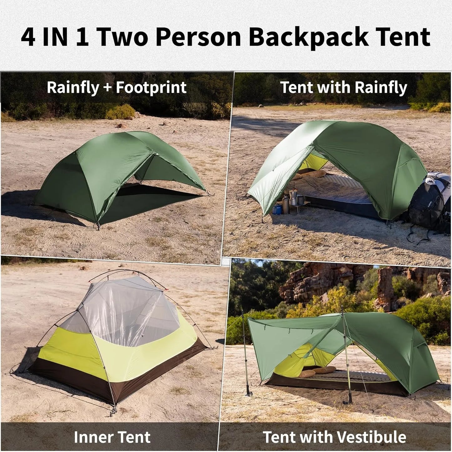 Naturehike Mongar BASE Camping Tent 2-3 People 210T Polyester 3 Season Tent Ultralright Portable Water Protective Travel Tent