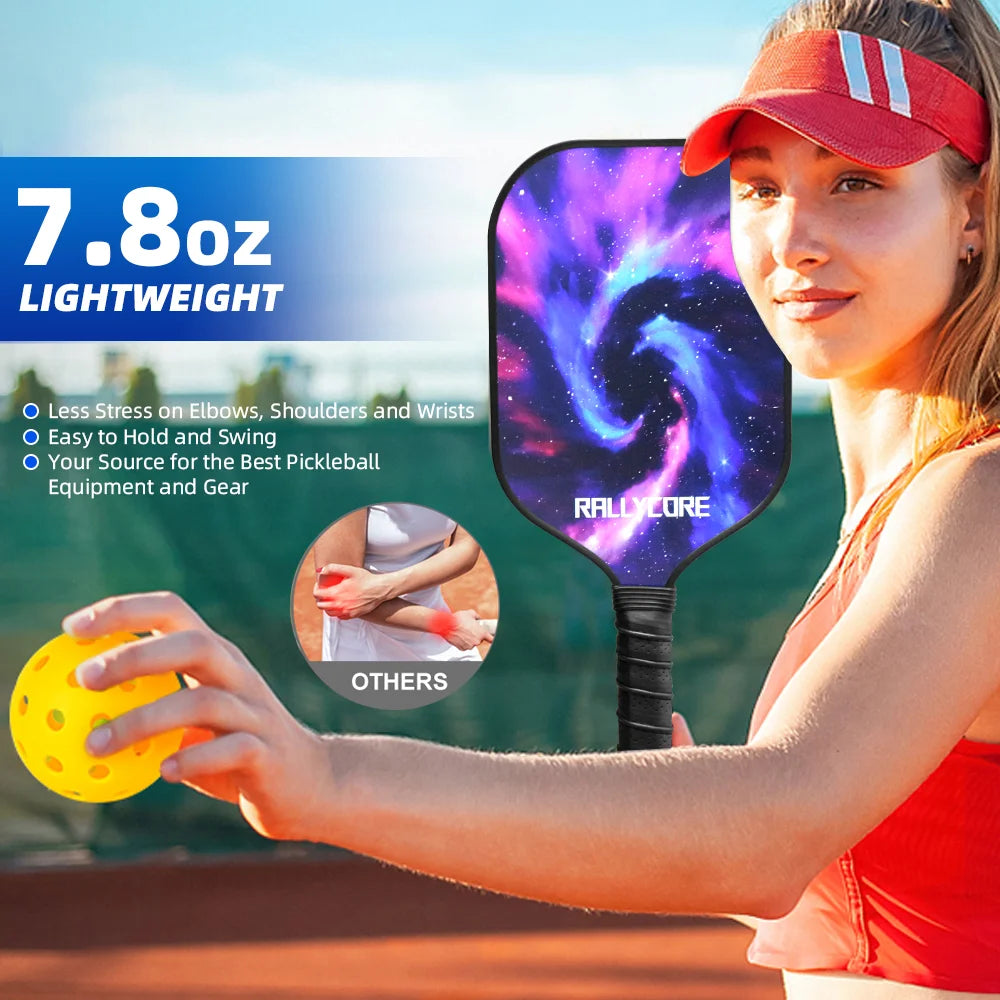 Pickleball Paddles Set of 2 with 4 Balls  Carry Bag  Premium Honeycomb Core Paddles for Indoor  Outdoor Play for Adults andYouth