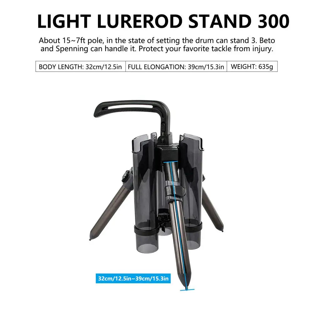 Tripod Fishing Rod Holders Portable Luya Fishing Pole Support Aluminum Alloy 3 Fishing Rods Rack Organizer For Fishing Accessory