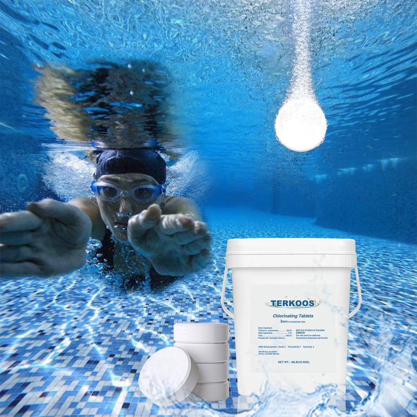 Keezumy Stabilized Chlorine Tablets For Swimming Pools