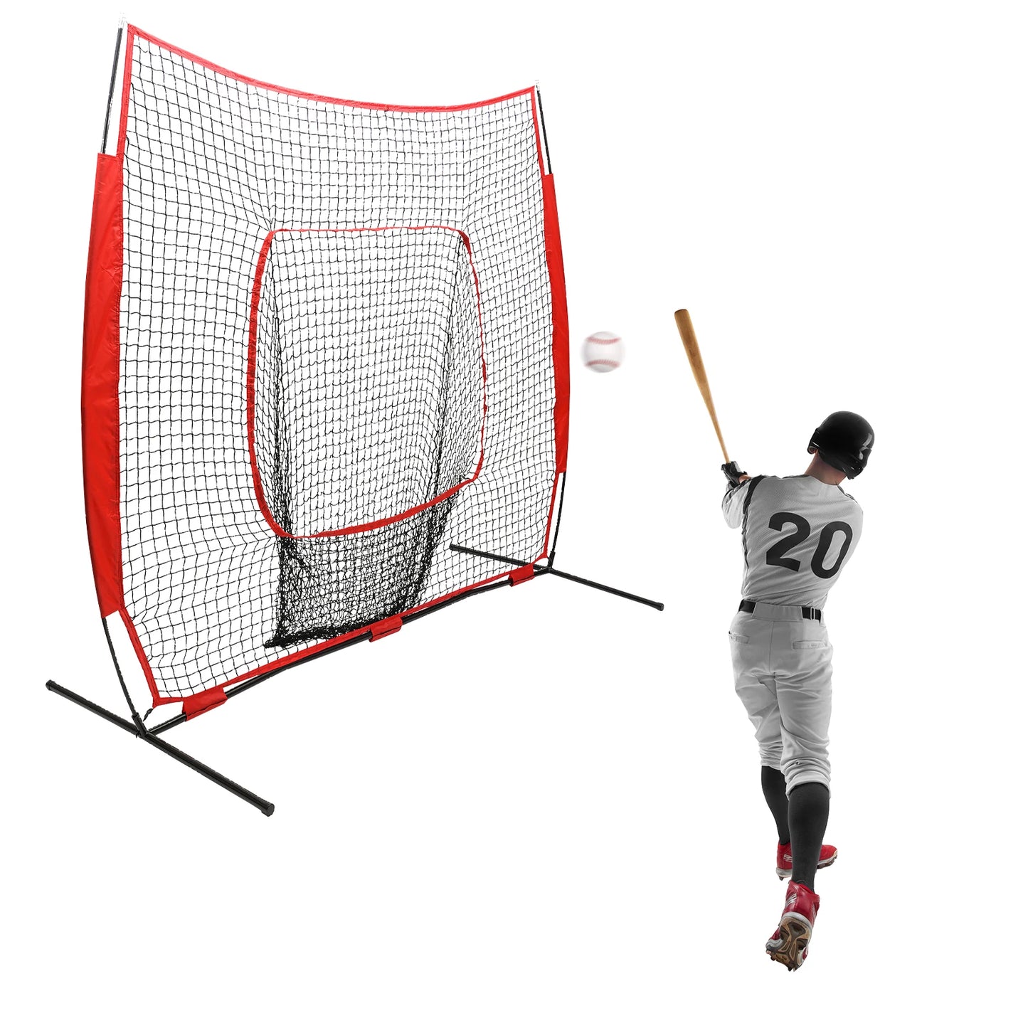 Baseball Softball Hitting Pitching Net With Carry Bag