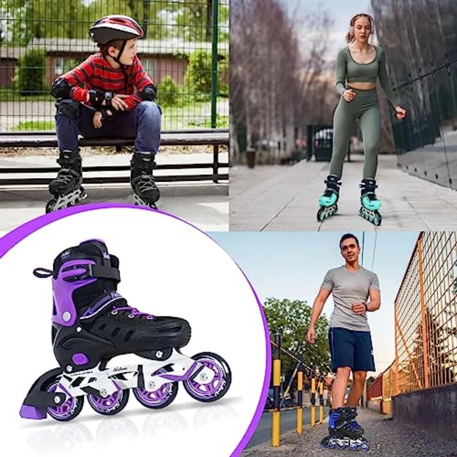 Inline Skates For Men Women And Youth Adjustable Durable Comfort
