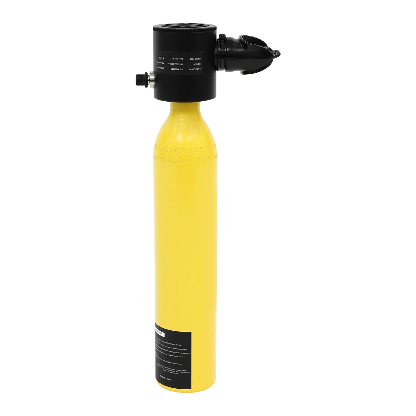 0.5L Mini Scuba Tank Diving Air Tank, Portable Underwater Breathing Apparatus for Shallow Snorkeling, Water Rescue,  with Manual Pump, Emergency Backup, Anti-Drop Strap