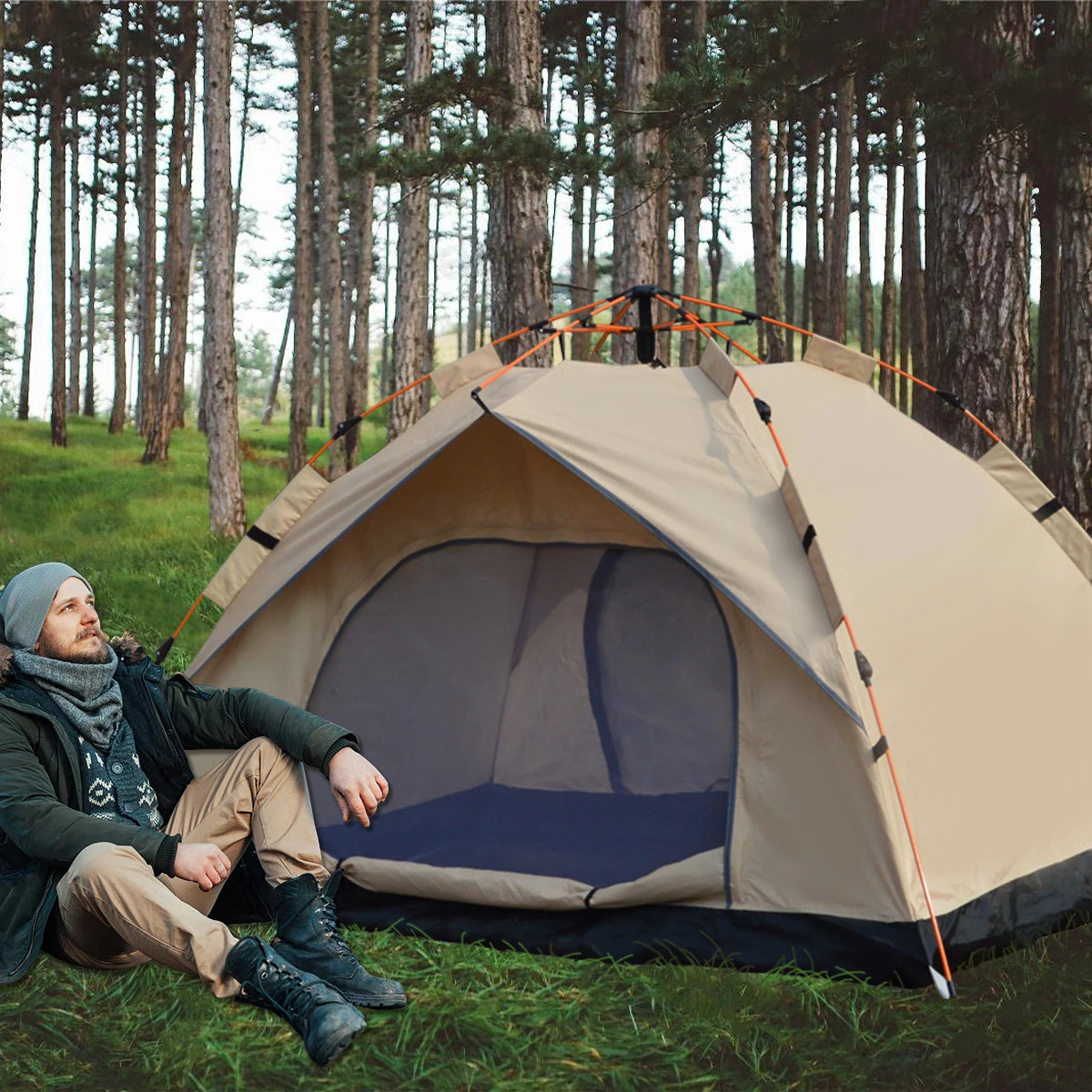 Pakicetus Outdoor Automatic Quick Opening Tent Rainproof and Sunproof