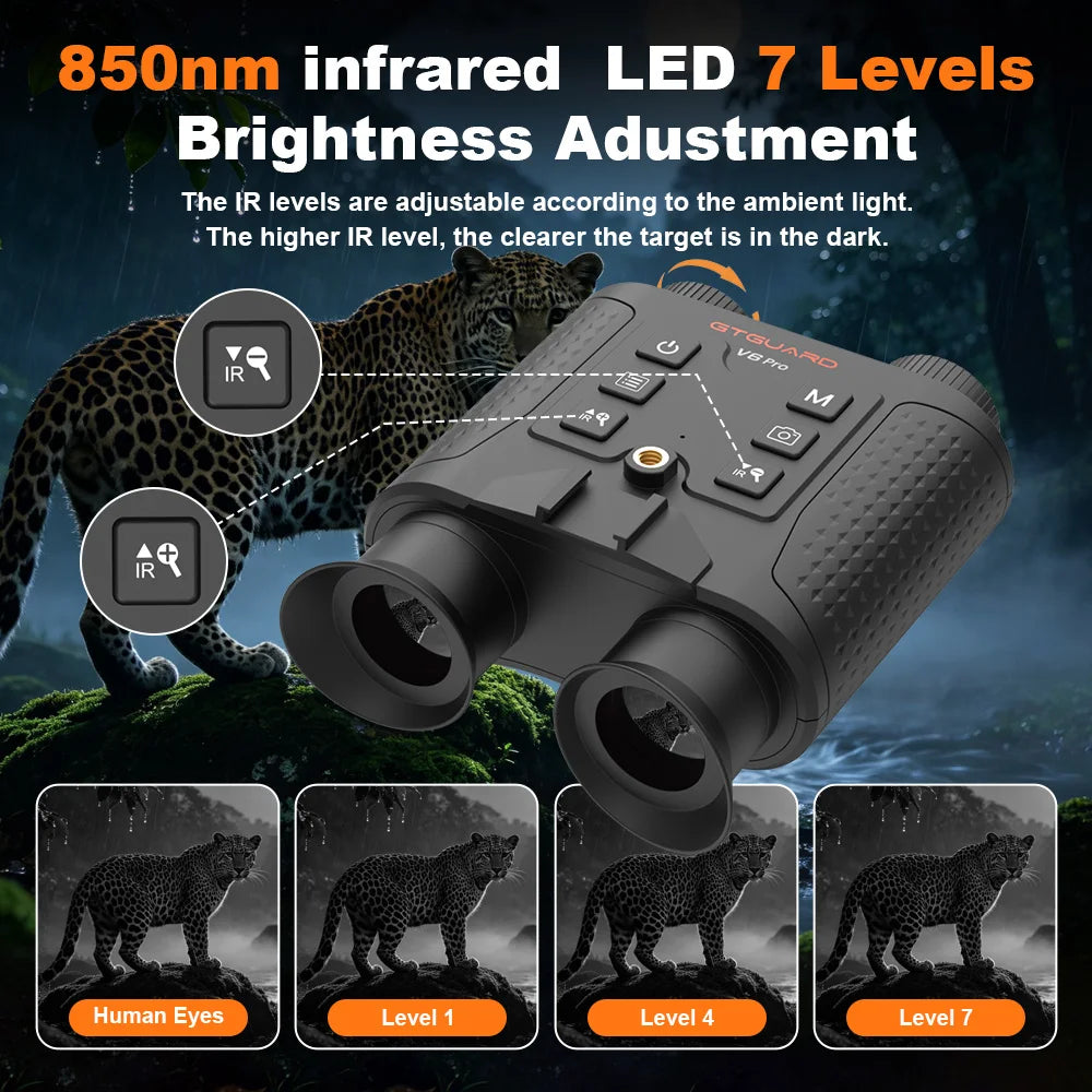 GTMEDIA V6 Pro 4K IR Night Vision Binoculars 8x Zoom