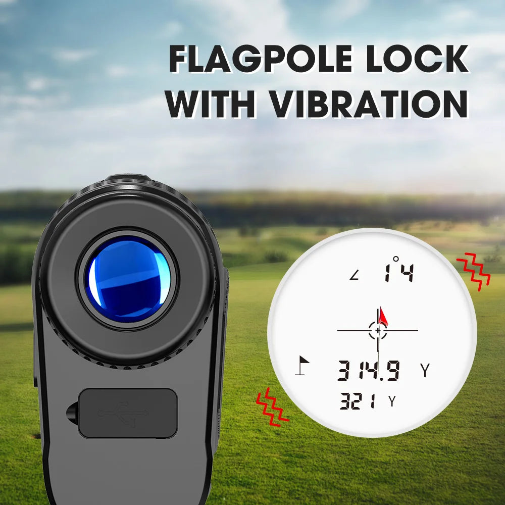 Nohawk Golf Rangefinder With Slope Compensation And Magnetic Flag Lock