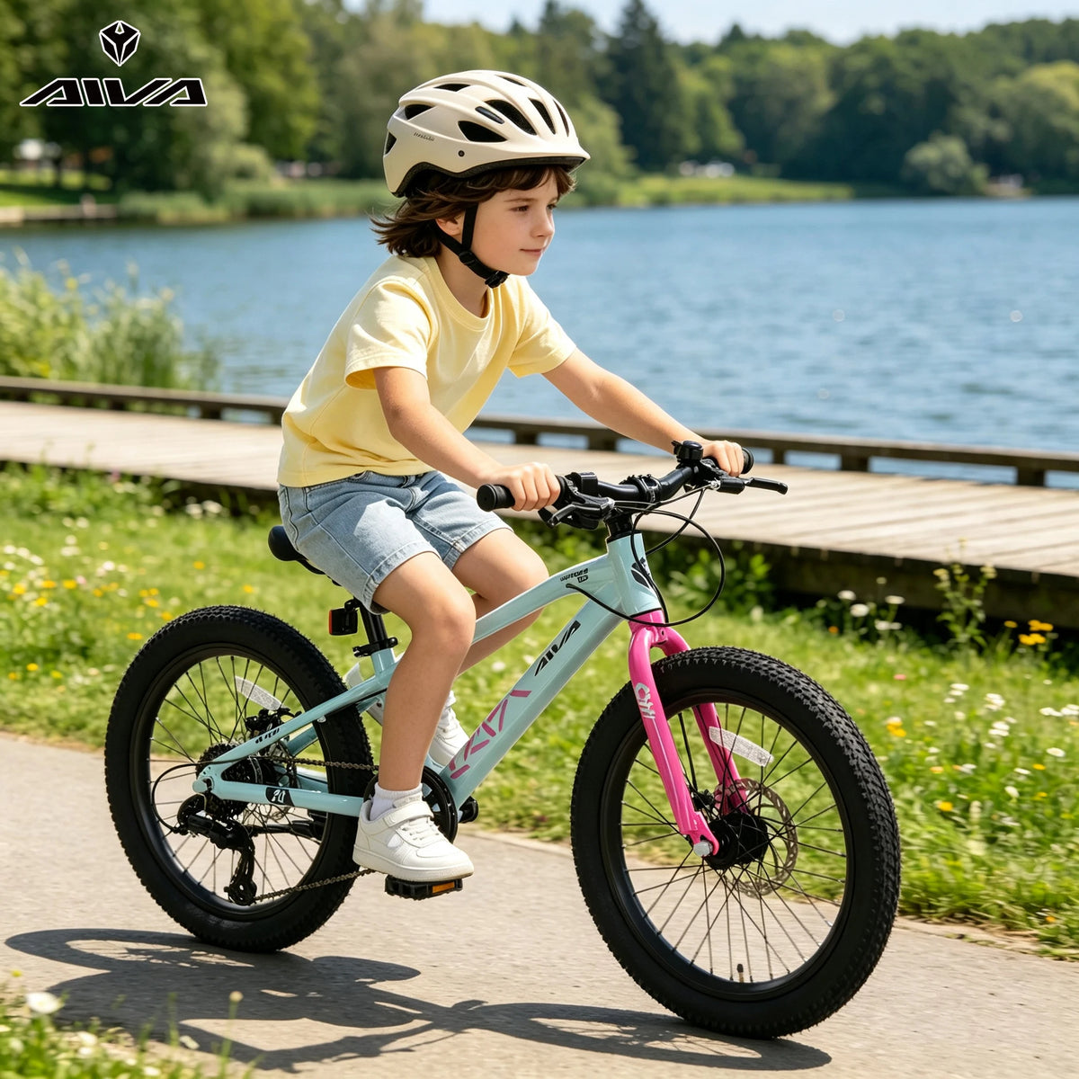 AIVA Kids Bicycle With Seven Speed Gearing And Disc Brakes