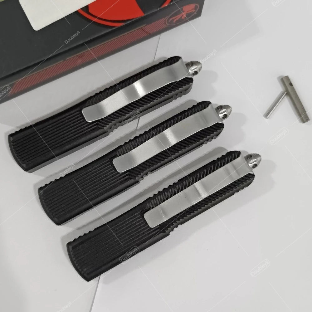Compact D2 Steel Pocket Knife With Aluminum Alloy Handle