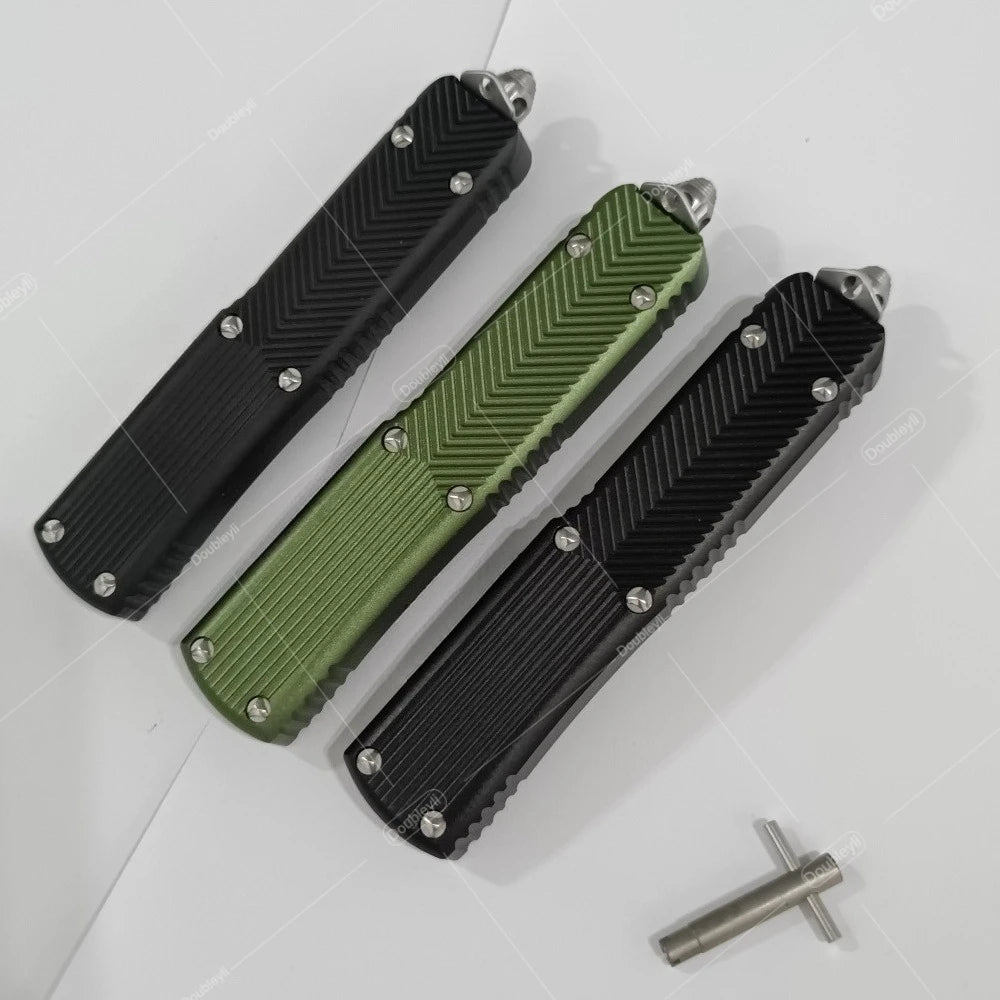 Compact D2 Steel Pocket Knife With Aluminum Alloy Handle