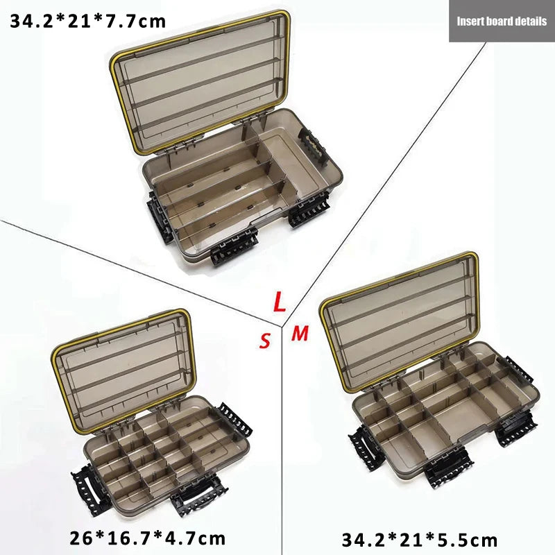 JSFUN Large Capacity Waterproof Fishing Tackle Box