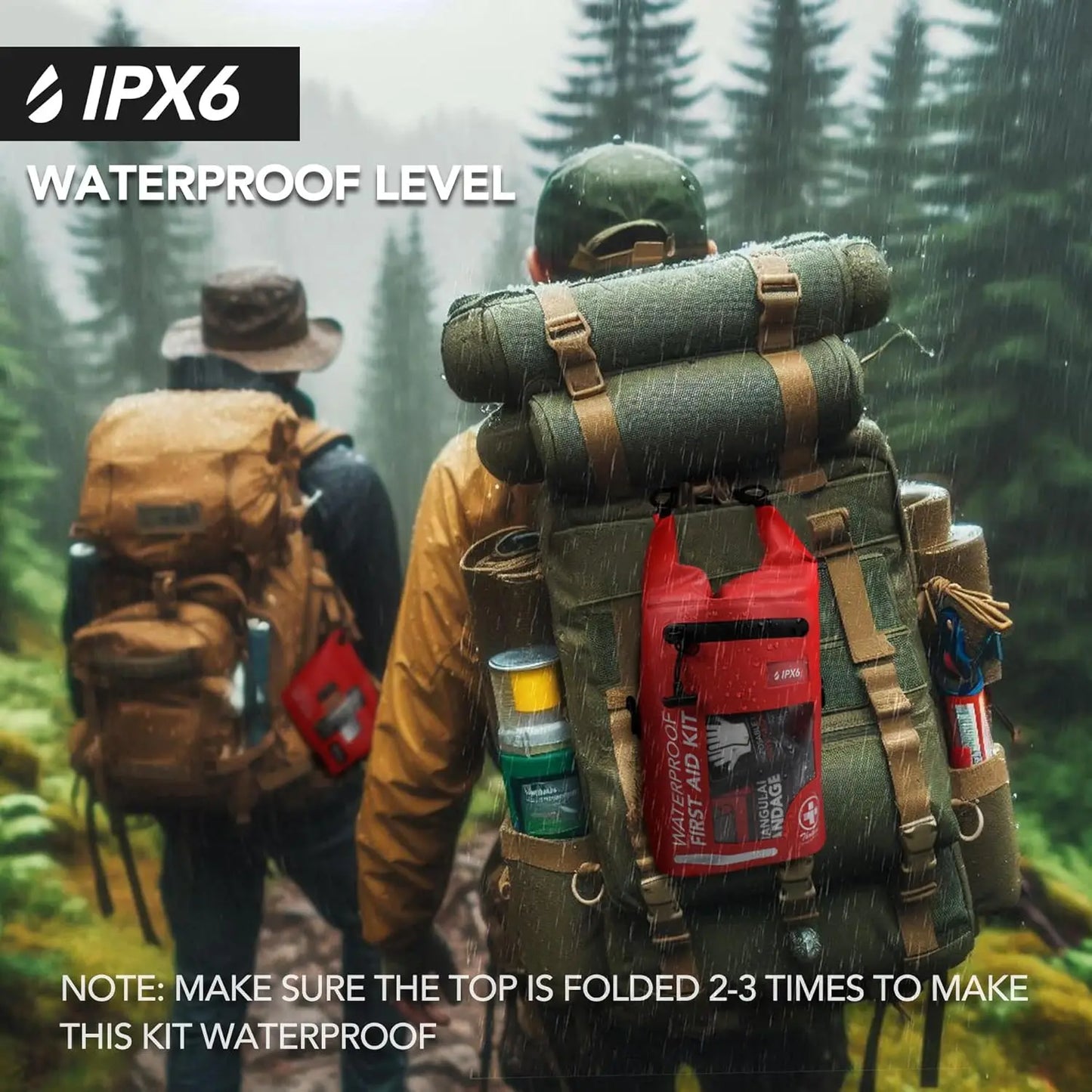 Waterproof 250 Piece First Aid Kit With Reflective Dry Bag For Outdoors