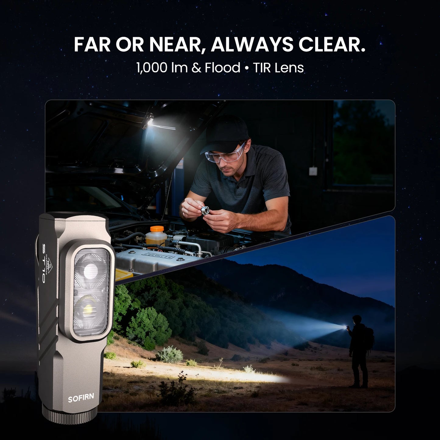 Sofirn Mini ST10 1000LM EDC Flashlight USB C 14500 Rechargeable