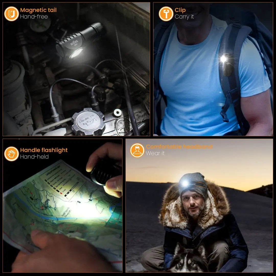 Sofirn HS10 Headlamp 1100 Lumen USB C Rechargeable