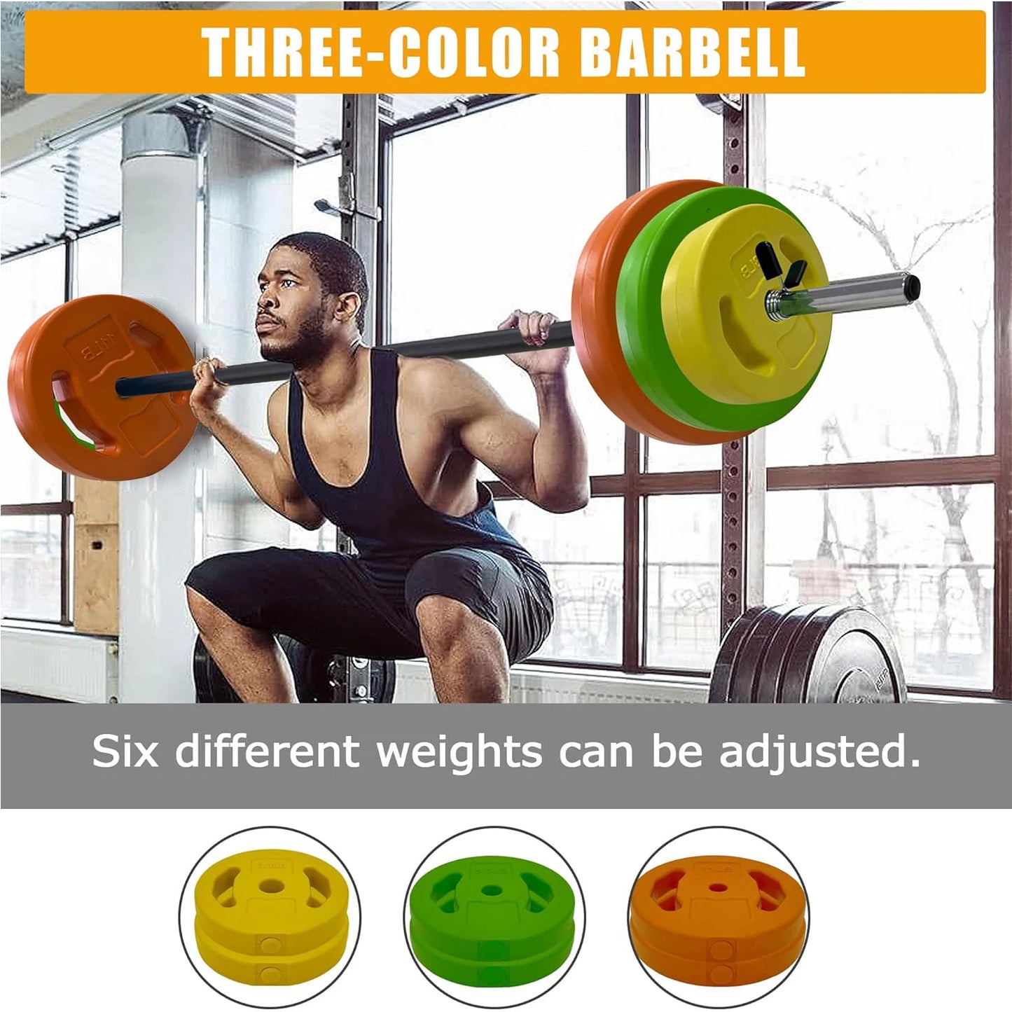 HiMISS Adjustable Barbell Weight Set for Home and Gym Training