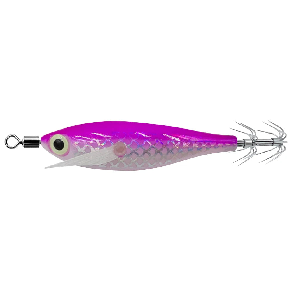 Luminous Squid Lure With 3D Eyes Glow In The Darkness