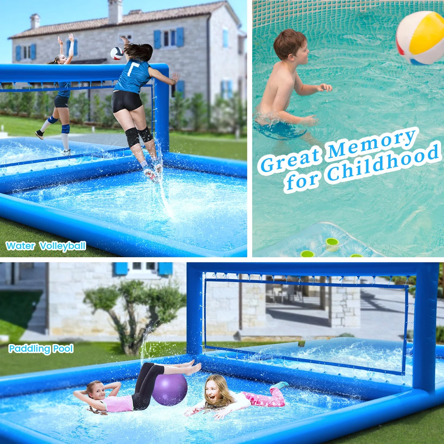 RTS Inflatable Volleyball Court Outdoor Water Sports Play Area