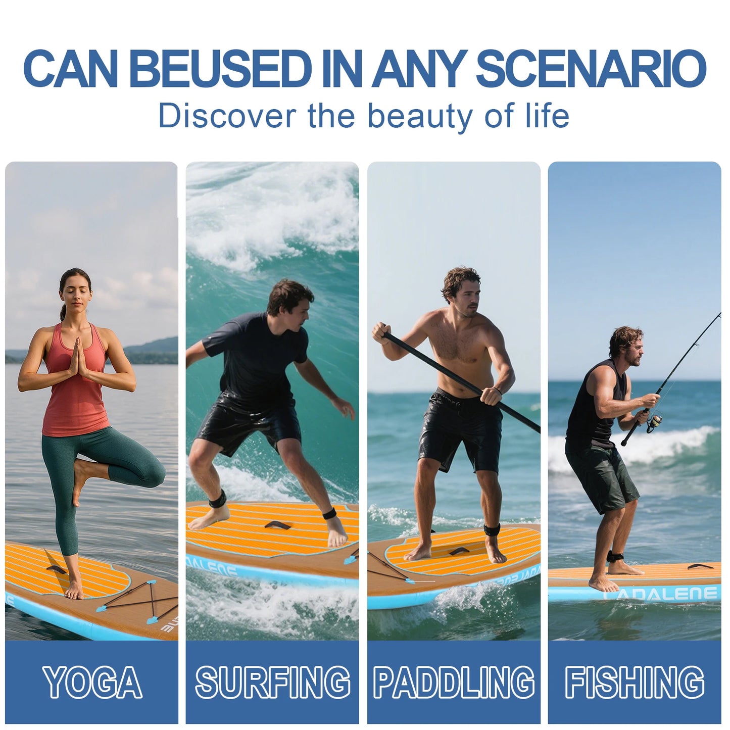 CADALENE Inflatable Stand Up Paddle Board for Youth and Adults